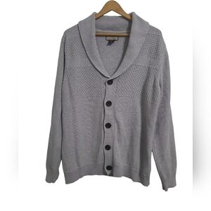 *3 for $30* Men's Gray Shawl Collar Cardigan Sweater